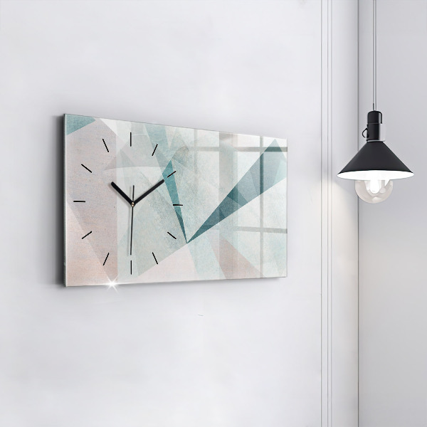 Horloge rectangulaire horizontale Texture abstraite de triangles