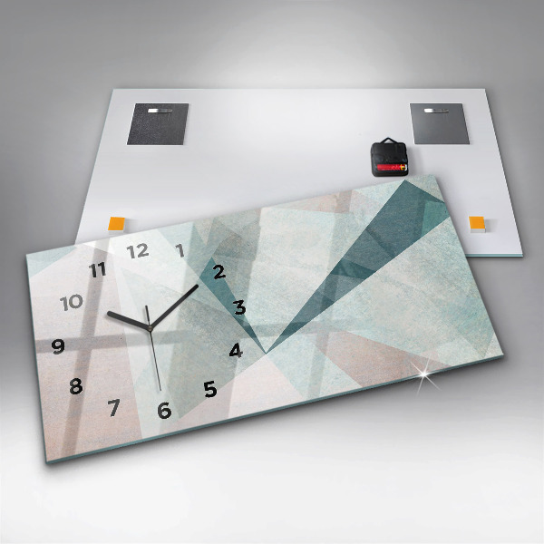 Horloge rectangulaire horizontale Texture abstraite de triangles