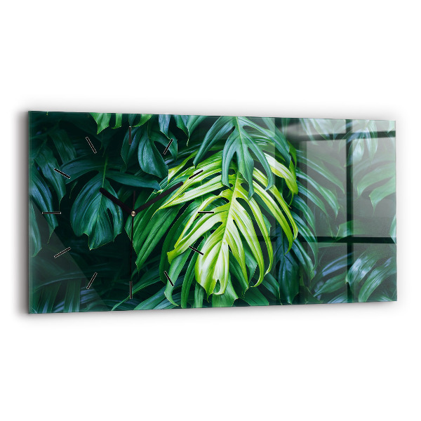 Horloge rectangulaire horizontale Le côté tropical de la nature