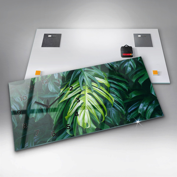 Horloge rectangulaire horizontale Le côté tropical de la nature