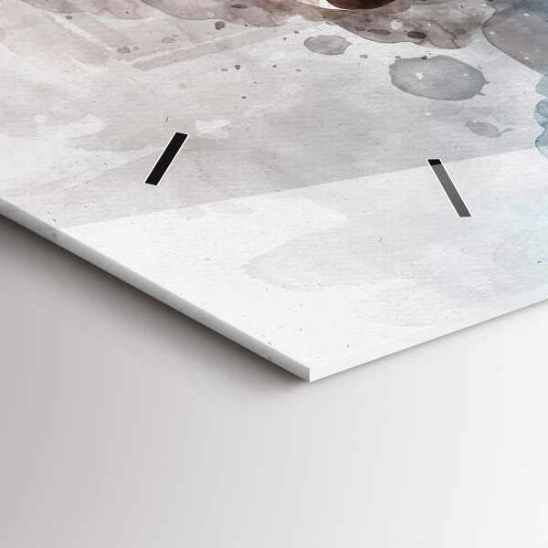 Horloge rectangulaire horizontale 'Le passé à l''arrière de la tête'