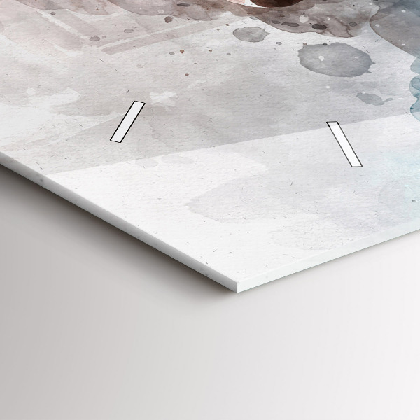 Horloge rectangulaire horizontale 'Le passé à l''arrière de la tête'