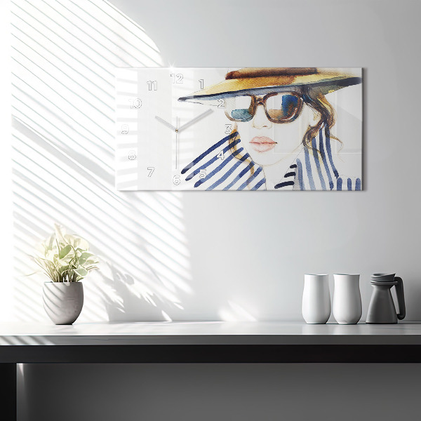 Horloge rectangulaire horizontale Derniers jours de vacances mode