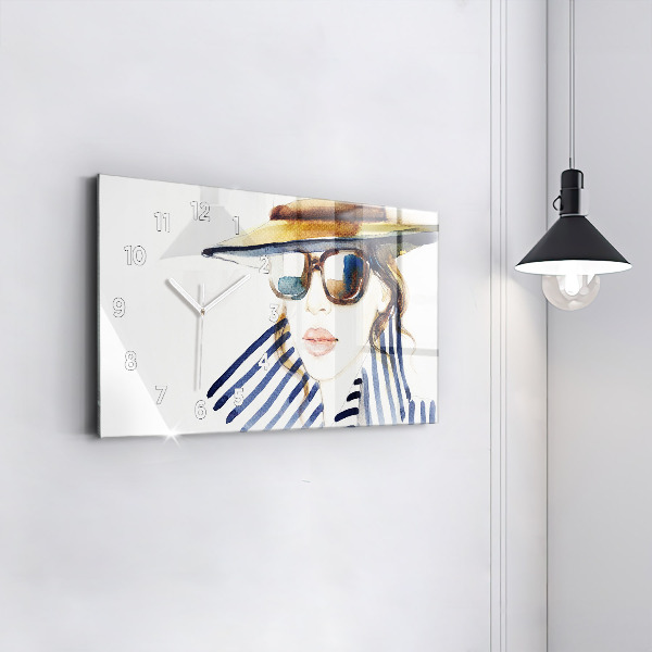 Horloge rectangulaire horizontale Derniers jours de vacances mode