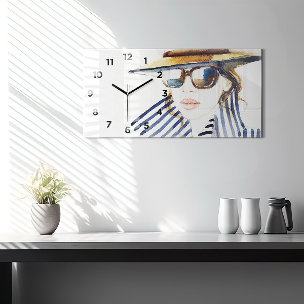 Horloge rectangulaire horizontale Derniers jours de vacances mode