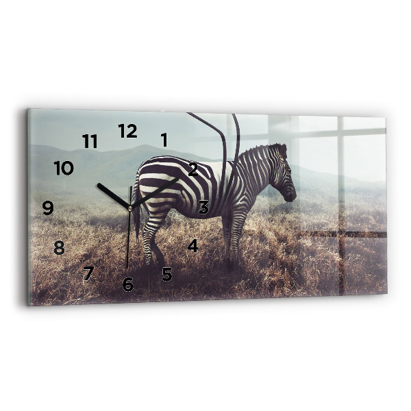 Horloge rectangulaire horizontale Zèbre – Abstraction