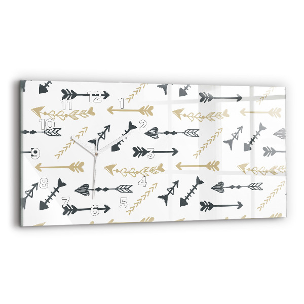 Horloge rectangulaire horizontale Motif hipster géométrique