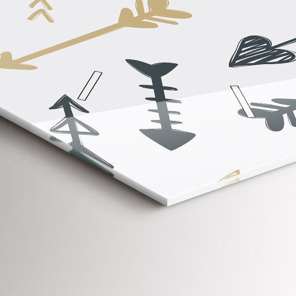 Horloge rectangulaire horizontale Motif hipster géométrique