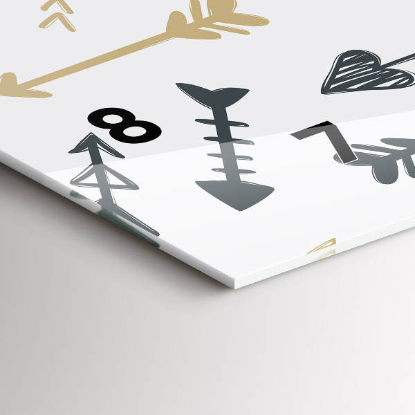 Horloge rectangulaire horizontale Motif hipster géométrique