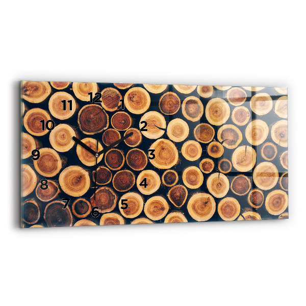 Horloge rectangulaire horizontale Bois