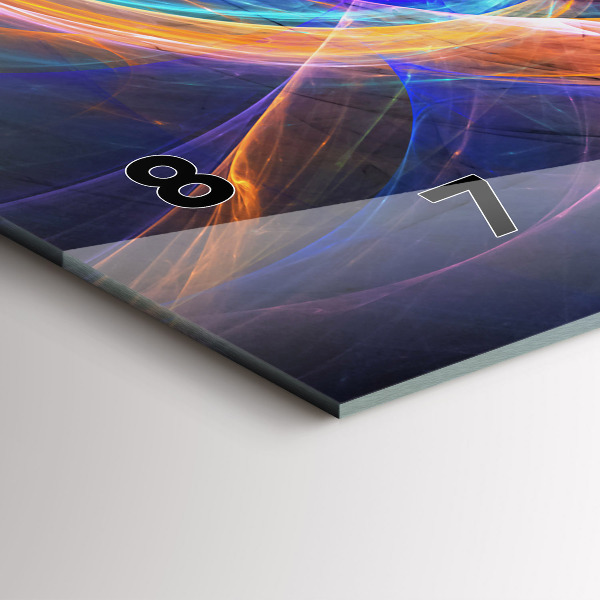 Horloge rectangulaire horizontale Fractale colorée