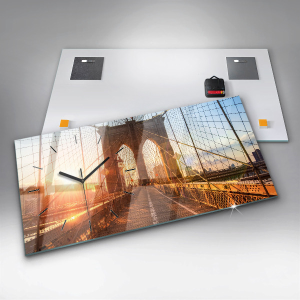 Horloge rectangulaire horizontale Pont de Brooklyn à New York