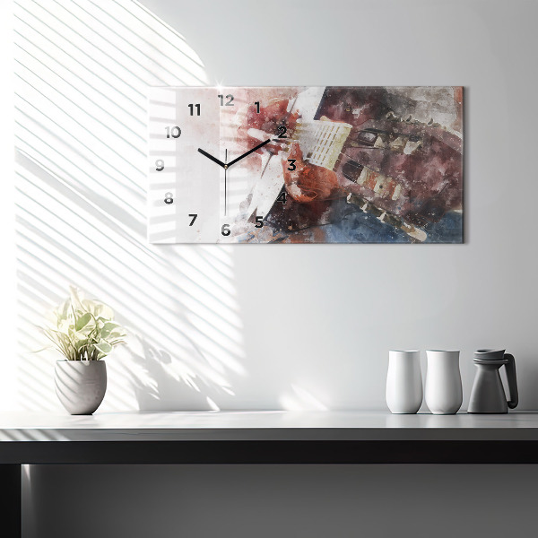 Horloge rectangulaire horizontale Visualisation de guitare