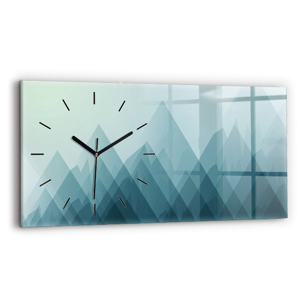 Horloge rectangulaire horizontale figures géométriques