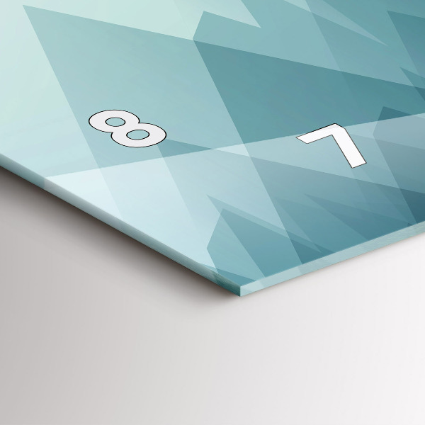 Horloge rectangulaire horizontale figures géométriques