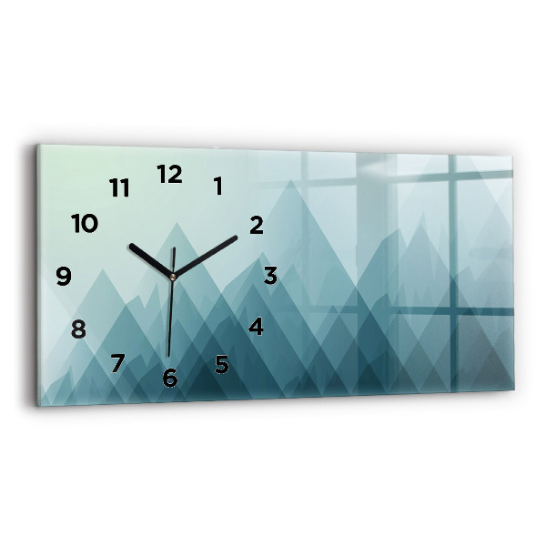 Horloge rectangulaire horizontale figures géométriques