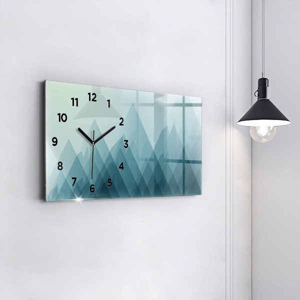 Horloge rectangulaire horizontale figures géométriques