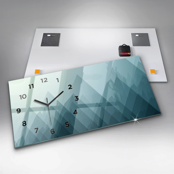 Horloge rectangulaire horizontale figures géométriques