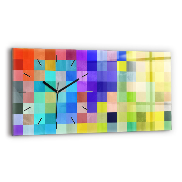 Horloge rectangulaire horizontale Composition des carrés