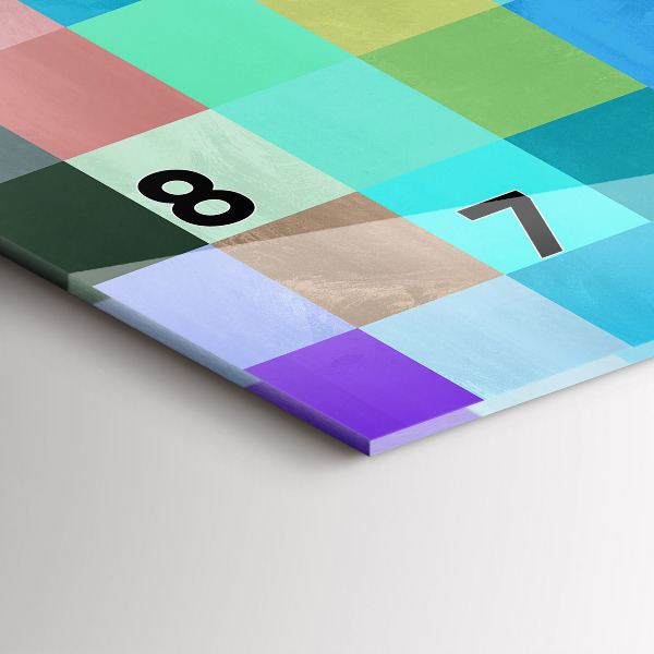 Horloge rectangulaire horizontale Composition des carrés