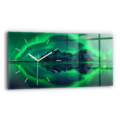 Horloge rectangulaire horizontale Aurores boréales