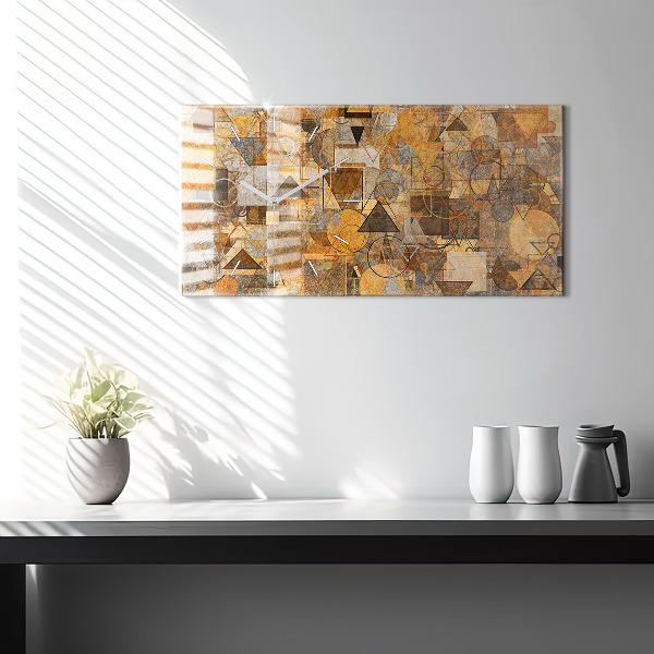 Horloge rectangulaire horizontale Formes géométriques