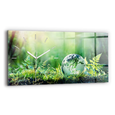 Horloge rectangulaire horizontale Globe