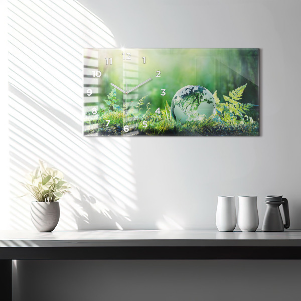 Horloge rectangulaire horizontale Globe