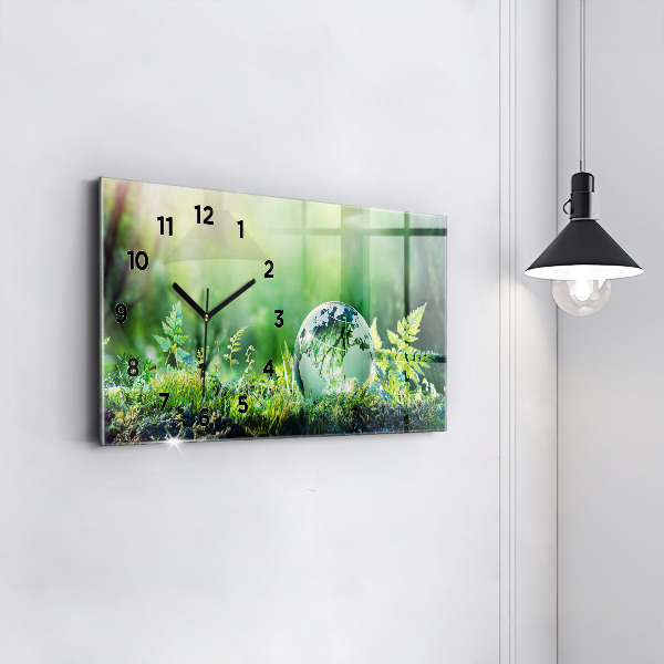 Horloge rectangulaire horizontale Globe