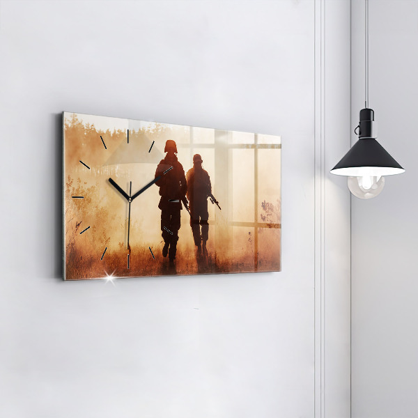 Horloge rectangulaire horizontale Marines des États-Unis