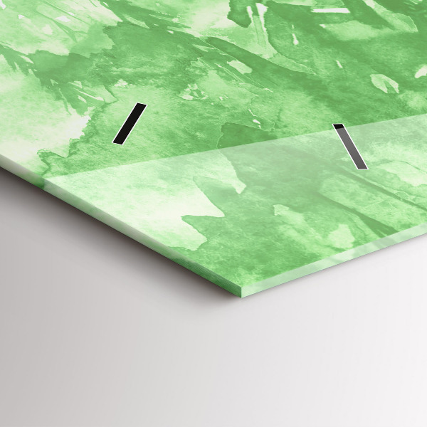 Horloge rectangulaire horizontale Peinture de forêt verte