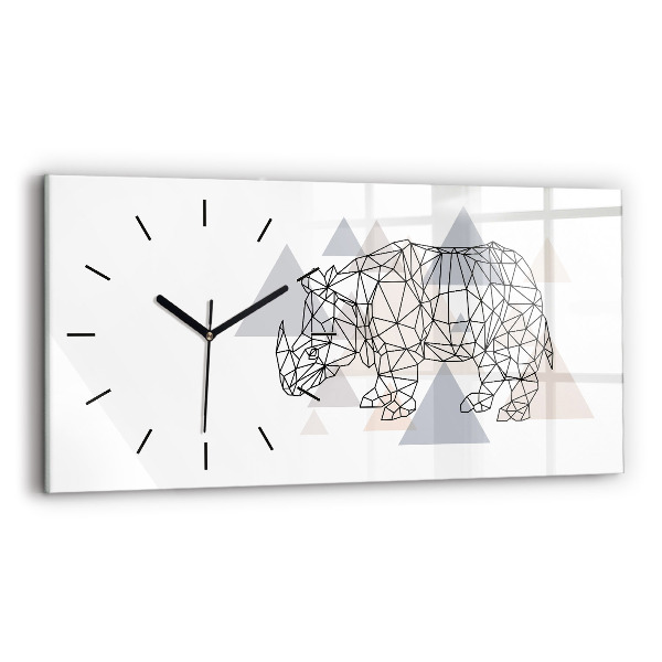 Horloge rectangulaire horizontale Motif géométrique