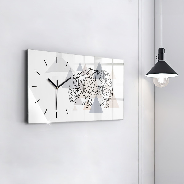 Horloge rectangulaire horizontale Motif géométrique