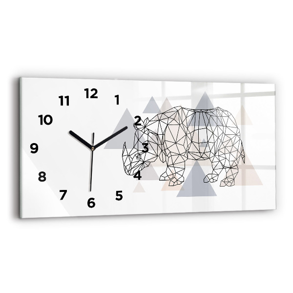 Horloge rectangulaire horizontale Motif géométrique