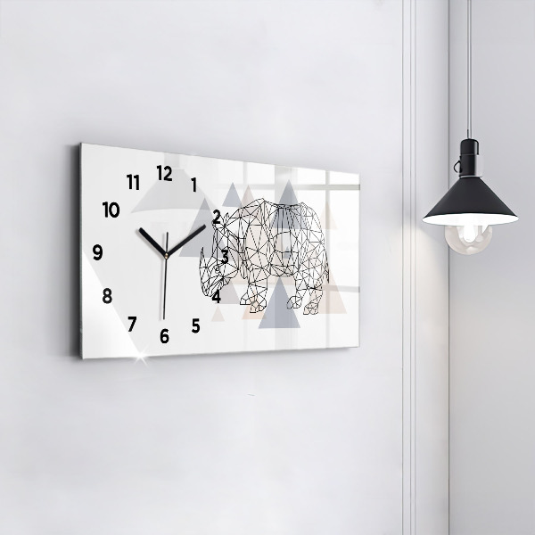 Horloge rectangulaire horizontale Motif géométrique