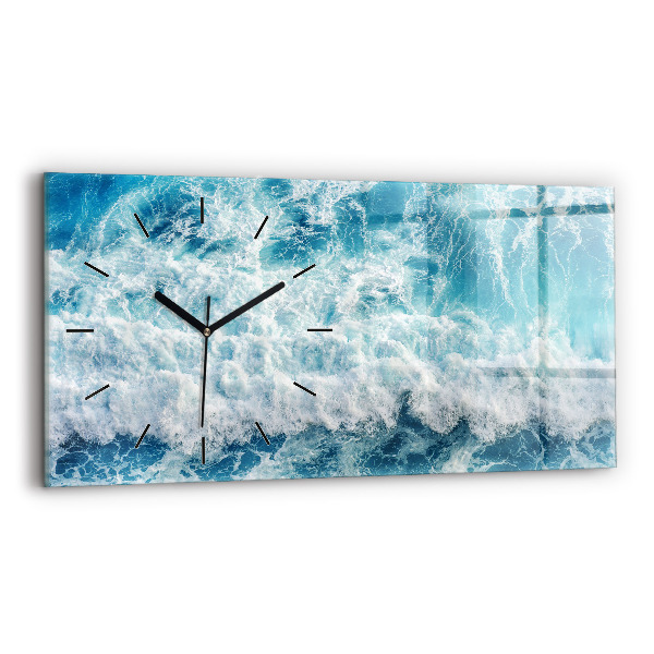 Horloge rectangulaire horizontale 'Vagues de l''océan'