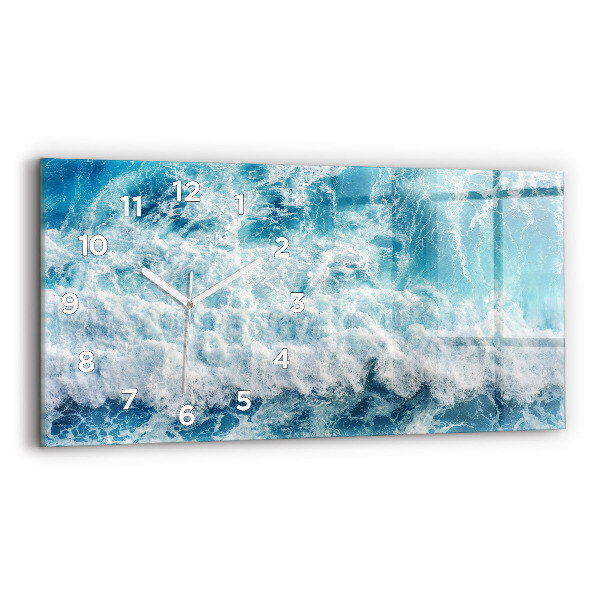 Horloge rectangulaire horizontale 'Vagues de l''océan'
