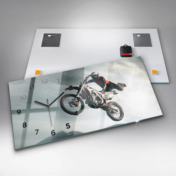 Horloge rectangulaire horizontale Adrénaline de style moteur