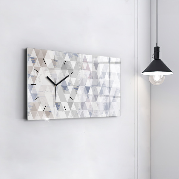 Horloge rectangulaire horizontale Motif géométrique