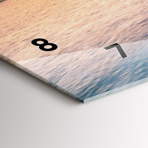 Horloge rectangulaire horizontale Coucher de soleil aux Maldives