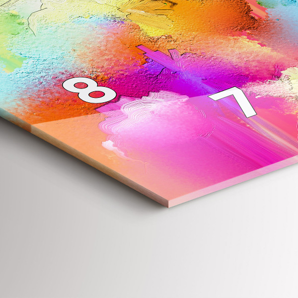 Horloge rectangulaire horizontale Fleurs abstraites