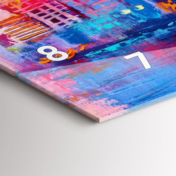 Horloge rectangulaire horizontale Abstraction de gratte-ciel