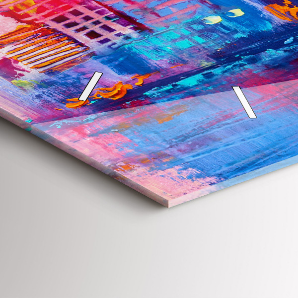 Horloge rectangulaire horizontale Abstraction de gratte-ciel