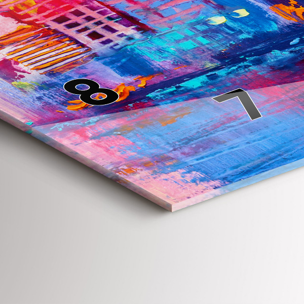 Horloge rectangulaire horizontale Abstraction de gratte-ciel