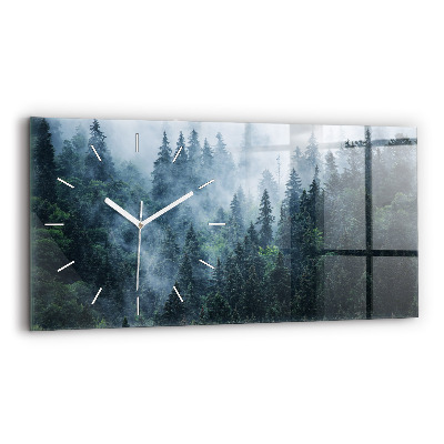 Horloge rectangulaire horizontale Paysage de montagne brumeux