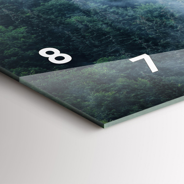 Horloge rectangulaire horizontale Paysage de montagne brumeux