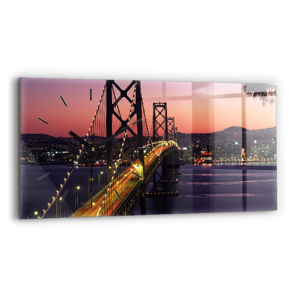 Horloge rectangulaire horizontale Coucher de soleil aux États-Unis
