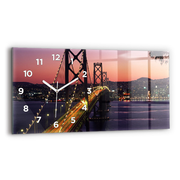 Horloge rectangulaire horizontale Coucher de soleil aux États-Unis