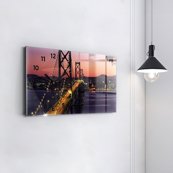Horloge rectangulaire horizontale Coucher de soleil aux États-Unis