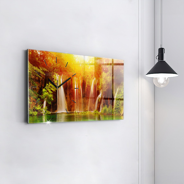 Horloge murale horizontale Vue de la cascade